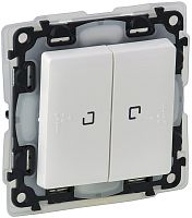 Переключатель с подсветкой без рамки Legrand Valena Life 2-кл. проходной IP44 белый картинка